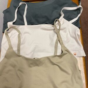 Danskin Sports Bras - Green, White, Tan